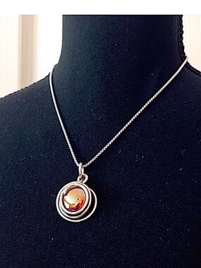 NECKLACE ~ Handcrafted Local Artist Polished Pink Sea Glass and Stainless Steel
